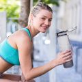 1 L Portable Water Bottle Motivational Sports Water bottle with Time Marked Leak-proof Cup for Outdoor Sport Fitness BPA Free. 