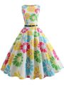 New Summer Dress 50s 60s Vintage Retro Midi Dresses for Women Elegant Sleeveless A-line Party Sundress Robe Femme.