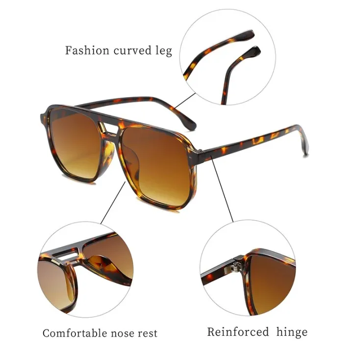YAMEIZE%20Vintage%20Pilot%20Sunglasses%20Women%20Men%20Double%20Beam%20Frame%20Sun%20Glasses%20Driving%20Night%20Vision%20Shades%20Gradient%20Uv400%20Eyeglasses%20-%20Image%205
