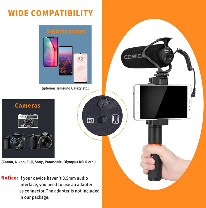 Comica%20CVM-V30%20LITE%20Video%20Microphone%20Condenser%20Volgging%20Recording%20Mic%20for%20Canon%20Nikon%20Fuji%20DSLR%20Camera,Microphone%20for%20Smartphone%20-%20Image%205
