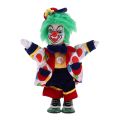 9 Inch Porcelain Smiling Clown Doll Wearing Outfits Funny Harlequin Doll Circus Props Halloween Christmas Decoration Kids Gifts.