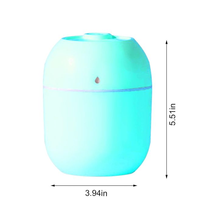 Portable Mini Humidifier, USB Personal Air Humidifier for Baby Bedroom Travel Office Home with Light, 300ml Small Cool Mist Humidifier, Essential Oil Diffusers