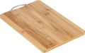 Bamboo cutting and choping board with handle.