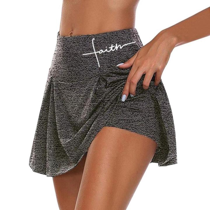 Gym Women Running Skirt High waist Safety Knickers Yoga Shorts