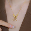 Douyin Live Broadcast Temperament Niche Golden Titanium Steel Necklace Summer Versatile Girls Clavicle Chain Simple INS Style. 
