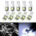 Car Parking LED T10 Light 5 Bulbs White Color -10 Pis Combo. 