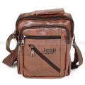 Jeep Buluo Brand Leather Men's Shoulder Crossbody Bags 9.7Inch Ipad Office Messenger Bag for Men Business Handbag.