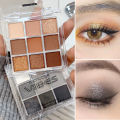 9 Colors Glitter Eyeshadow Palette Purple Violet Shimmer Pearlescent Matte Acrylic Eye Shadows Palette Waterproof Eye Make Up. 