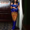 Afripride African Ankara Dresses for Women Tailor Made Dashiki Single Sleeve Ankle Length Casual Cotton Dress A2225075. 
