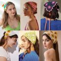 Crochet Flower Hair Scarf Headband Bandana Hairband for Women Daisy Knitting Triangle Scarf Turban Headbands Hair Accessories. 