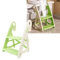 Toddler Step Stool Triangular Structure 2 Levels Toddler Step Stool Stable Ergonomic Height Adjustable with Handle for Bathroom. 