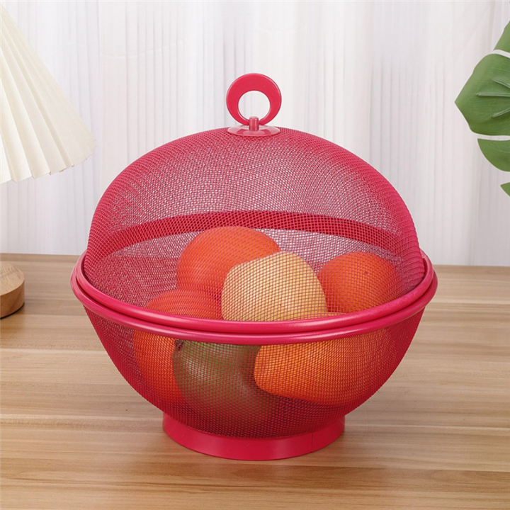 Kitchen%20Ware%20with%20Lid%20Fruit%20Plate%20Vegetable%20Washing%20and%20Draining%20Basket%20Fruit%20and%20Vegetable%20Basket%20Cover%20Red%20Easy%20to%20Use%2027%20X%2027%20X%2013cm%20-%20Image%202