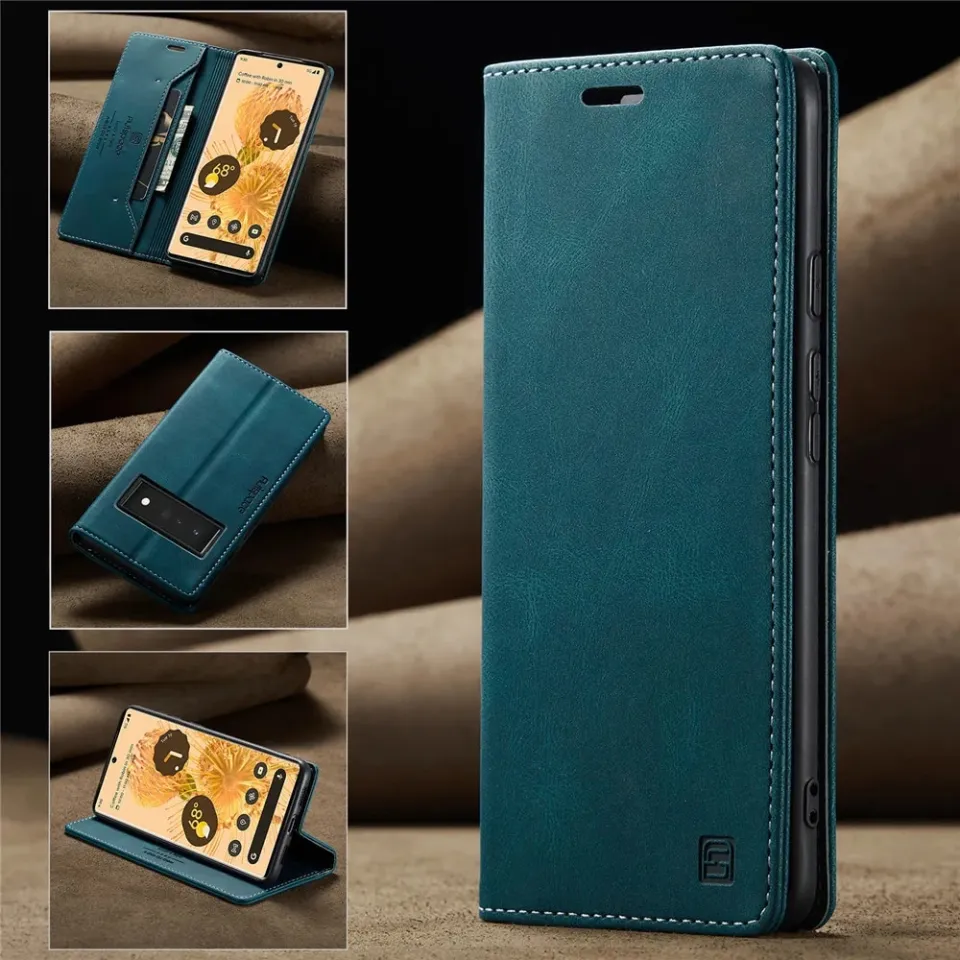 Custodia Portafoglio In Pelle Effetto Coccodrillo Per Google Pixel 6 Pro – Con Slot Carte, Portamonete E Supporto, Colore Bianco - 6
