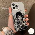 Luxury Plating Meatl Case For Redmi 9A 10 12 9T A1 13C 10A 10C 12C A2 9 9C NFC Note 13 11 12 9 11s 10 8 10s Pro Max Poco X6 M6 M3 C55 Mi 12 11 Lite Trend Anime Cool Luffy Ace Cover. 