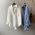 Women's Long Sleeve Casual Work Shirt Polyester Regular Fit Office Blouse Tops Elegant Business Wear. 