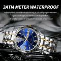 BINBOND 2521 Men’s Luxury Stainless Steel Fashion Business Watch Luminous Dial Calendar Quartz Wrist Watch.