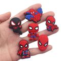 Hot Toys Disney Spider-Man Marvel superhero Croc Shoe Charms Cartoon DIY Clog Sandals Shoe Accessorie Decorations Boy Kids Gifts.