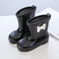 Kids Rain Boots Bowknot Princess Girl's Boot PVC Waterproof Non-slip Rubber Boots for Children Outdoor Toddler Water Shoes 장화. 