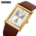 Skmei Luxury Business Affairs Men Quartz Wristwatches Comfortable Leather Watchbands Watch For Men Fashion Waterproof 9256. 