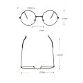 Vintage Round Metal Frame Blue Light Blocking Personality College Style Clear Lens Eye Glasses Eye Protection Mobile Phone Game.