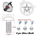 Bicycle Brake Rotor Disc Bolts Screws L Nuts T25 Cycle Bicycle Brake Disc Bolts Screw 6Pcs. 