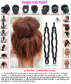 2pcs Messy Hair bun magic band Magic hair band. 