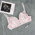 Silk Bra Double-Sided Mulberry Silk Smooth Satin Double-Sided Silk Wireless Sponge-Free Bra Big Chest Underwear for Women.