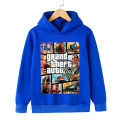 spring and autumn children's gta5 printed Hoodie Sweatshirt children's 4-14-year-old game sports Hoodie.