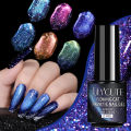 LILYCUTE 7ml Colorful Double Light Cat Magnetic Gel Nail Polish Sparkling Rainbow Glitter Semi Permanent Nail Art UV Gel Varnish.