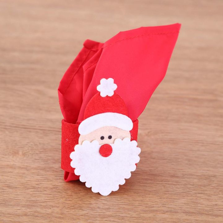 Napkin%20Holder%20Buckle%20Eye-catching%20Xmas%20Soft%20Santa%20Clause%20Shape%20Serviette%20Ring%20-%20Image%203
