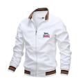 Lonsdale - Men's slim fit standing neck baseball jacket, Happy logo, casual, latest spring fashion, high quality, 2024.