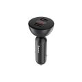CCALL-YT01 Shake-Head Dual USB Fast Car Charger - Black.