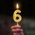 Golden & Silver Number Candle: Perfect for Birthday, Anniversary, and Events - (Pack of 1 Pcs).