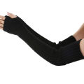 Women Stretchy Sleeve Fingerless Gloves Warm Knitted Mittens Arm Warmers.