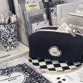 【Best value】 Canvas Pencil Case Portable Cartoon Black Pen Bag Puppy Design Rectangular Canvas Pouch for School Supplies Teen Girl Teen Boy. 