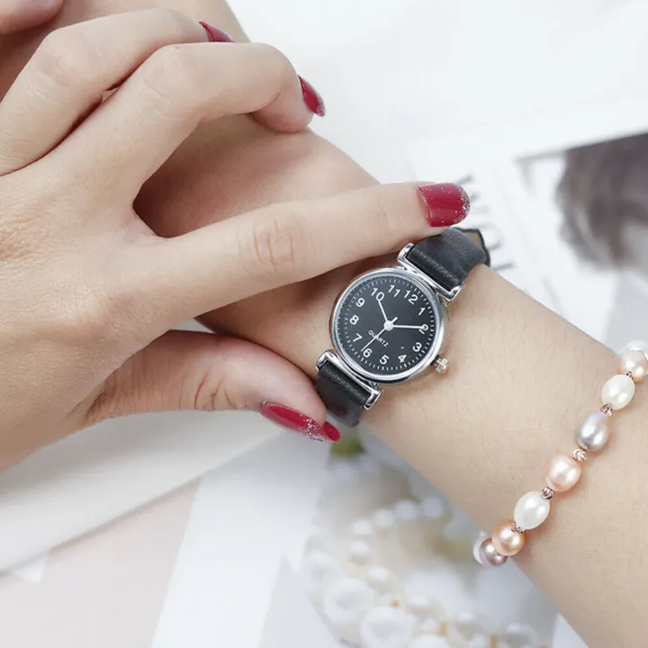 Women%20Fashion%20Vintage%20Small%20Dial%20Watch%20Sweet%20Leather%20Strap%20Casual%20Women's%20Watches%20Bracelet%20Quartz%20Ladies%20Watch%20Girl%20Clock%20Wrist%201Pcs%20-%20Image%202