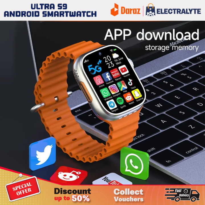 Android Smartwatch Ultra S9 5G Sim Supported Wifi Supported Android Smartwatch 256GB ROM
