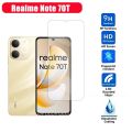 3 in 1 Realme Note 70T Acrylic Phone Case For Realme Note 70 Note 60 Note 50 Casing With Magnetic Wireless Charging Sticker +Full Coverage Tempered Glass Screen Protector. 