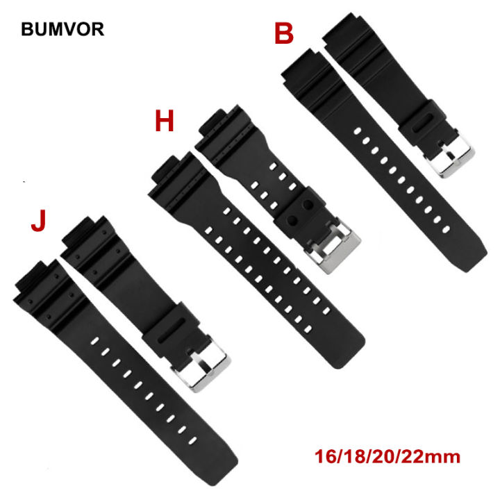 For Casio Electronic Sport Watch Strap 16mm 18mm 20mm 22mm Rubber Watchband for Casio G Shock Watch Silicone Wristband