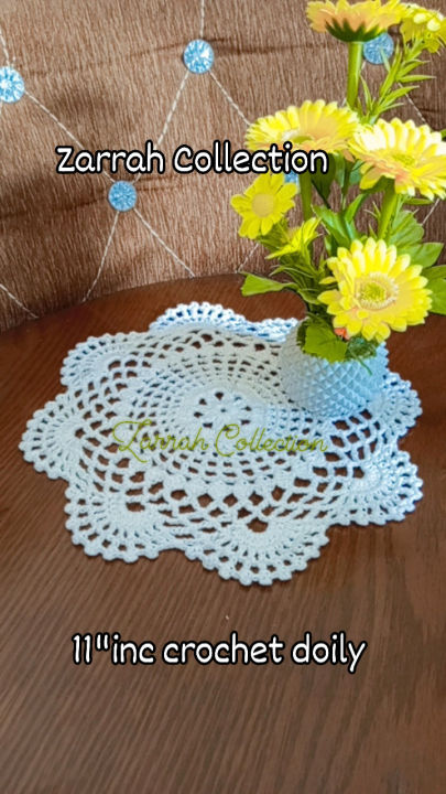 10" Inc Awesome Designed Doily Handmade Crochet 100% Summer yarn Placement Round per price