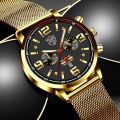 2022 Fashion Mens Sports Watches Men Luxury Stainless Steel Mesh Belt Quartz Wristwatch Male Casual Leather Watch Luminous Clock. 