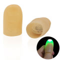 (New)2pc LED light up thumb tip Kuo prank magic party trick prop kid toy. 