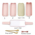 Bento Lunch Box Set With Bento Lunch Bag,Re-usable Airtight Food Storage Containers, Dishwasher Safe,900 ML.