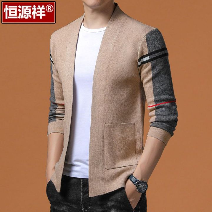Hengyuanxiang%20New%20Spring%20and%20Autumn%20Knitted%20Cardigan%20Men's%20Middle-Aged%20round%20Neck%20Korean%20Style%20Casual%20Men's%20Clothing%20Sweater%20Coat%20-%20Image%202