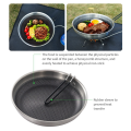 1 Piece Outdoor Stainless Steel Honeycomb Shading Non-Stick Pan Camping BBQ Frying Pan Induction Cooker Gas Stove Folding Wok. 