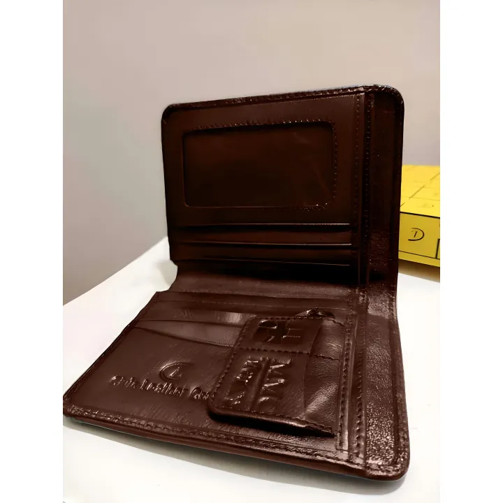 Pure%20Leather%20Classic%20Bifold%20Wallet%20Card%20Holder,%20Sim%20Pocket%20Chocolate%20Colour%20Wallet%20For%20Men%20100%25%20Leather%20-%20Image%204