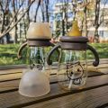 Nano Color PPSU plastic material Wide-Neck Feeding Bottle With Handle 240ml/300ml -1pcs.
