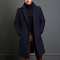 Autumn Winter Men's Trench Coats Luxury Male Mid-Long Warm Wool Jackets Casual Mens Business Comfortable Overcoat Clothing.