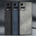 for Vivo Y33S / Vivo Y21 / Y21T / Y33T / Y21A / Y21S Case Soft Pure Leather Slim Matte Back Cover. 