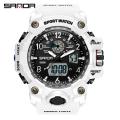 Sanda Men's Watches 50M Waterproof Quartz Wristwatch Sport Military LED Digital Watch for Male Relogios Masculino 3169. 